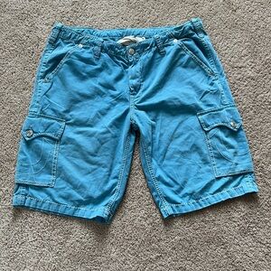 Men's Blue Cargo Shorts